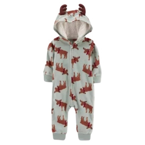 Just One You Carters Moose Pajamas - Picture 1 of 4